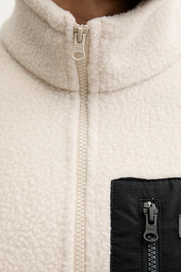 Bluză sport pentru bărbați din polar Jasper Columbia bej 2142421