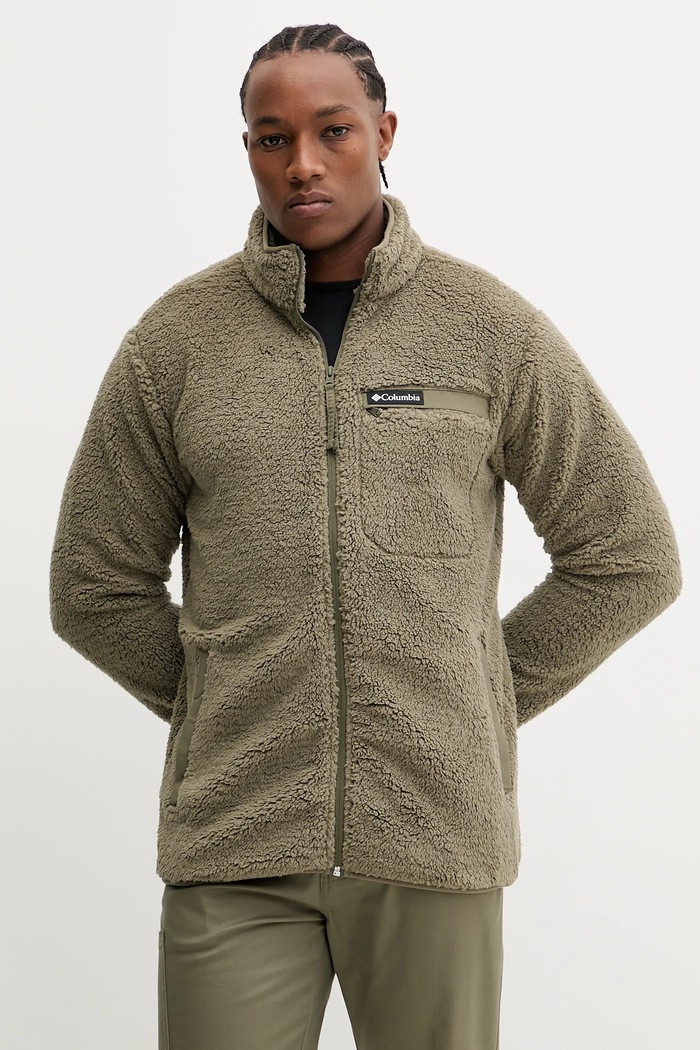 Outdoorová mikina Columbia Rugged Ridge bez kapucne zelená 2135481