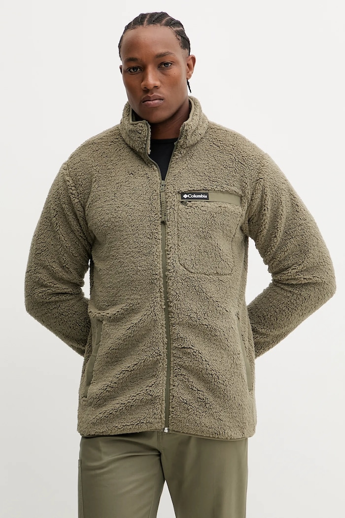 Outdoorová mikina Columbia Rugged Ridge bez kapucne zelená 2135481