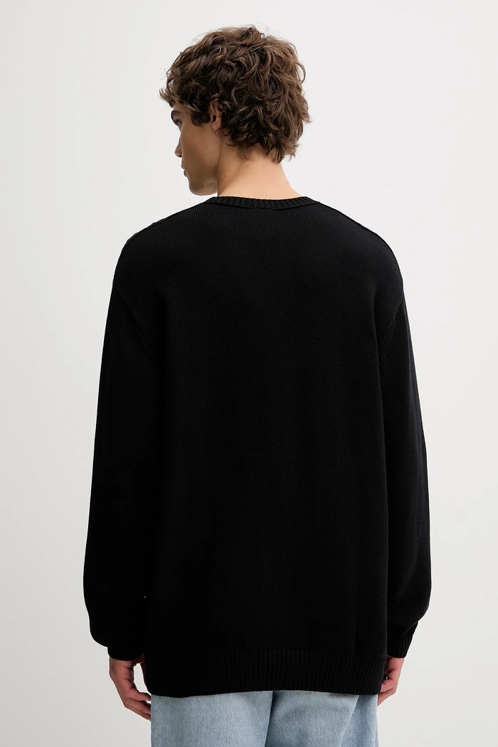 Odzież adidas Originals sweter bawełniany P Ess Knit Crew JY2648 czarny
