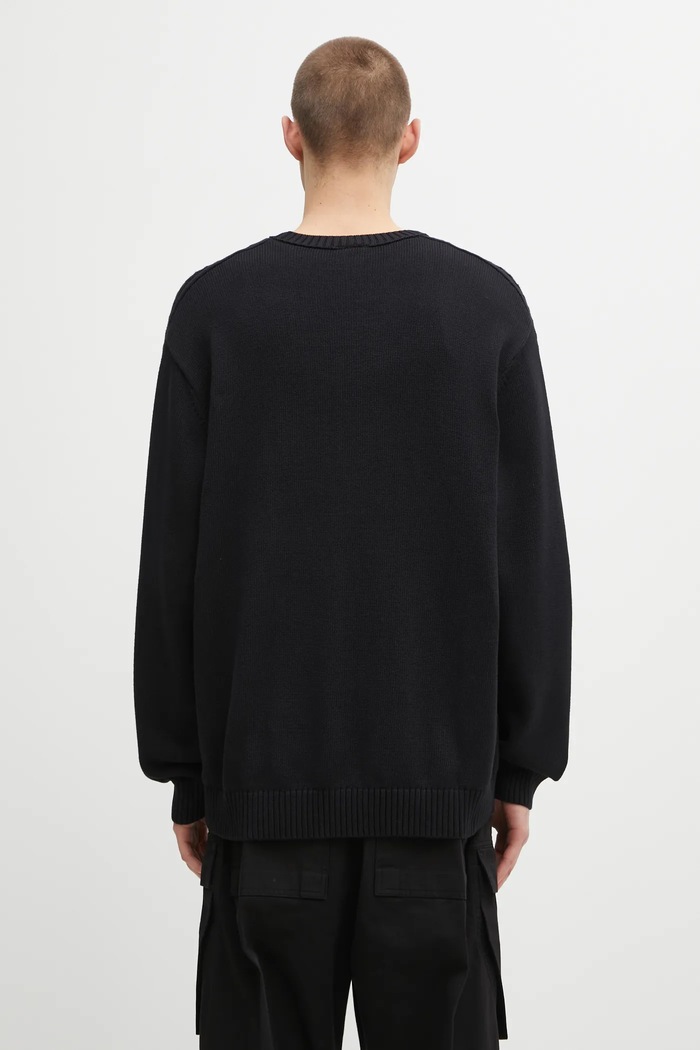 Одяг Бавовняний светр adidas Originals P Ess Knit Crew JY2648 чорний