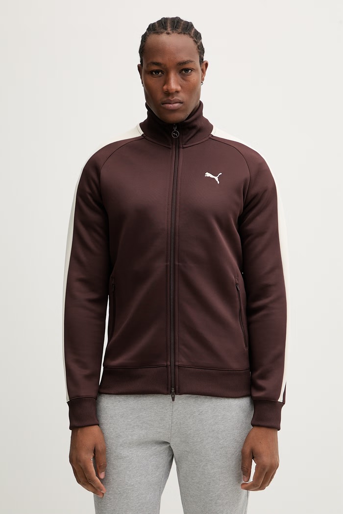 Суичър Puma без качулка кафяв 629587