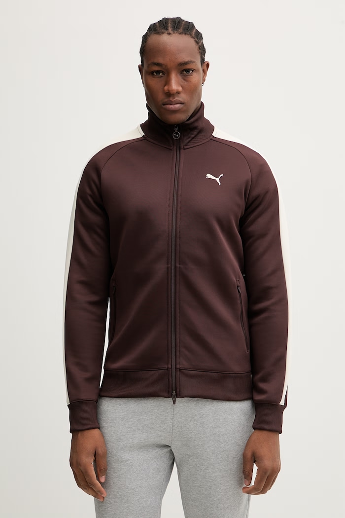 Суичър Puma без качулка кафяв 629587