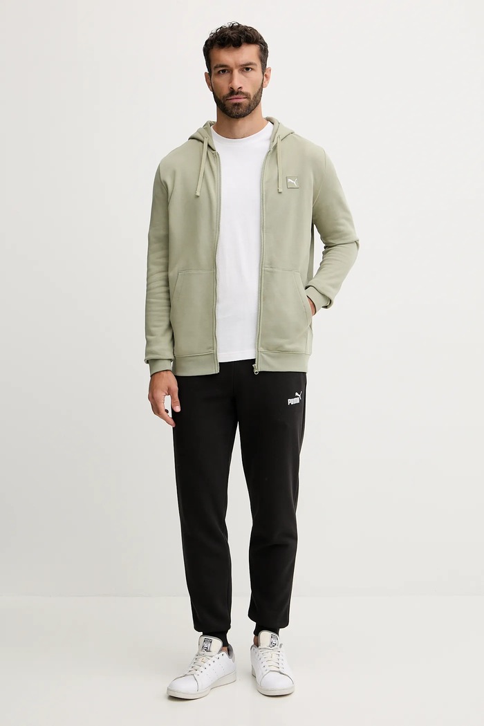 Puma bluza bawełniana 688255 zielony AW25
