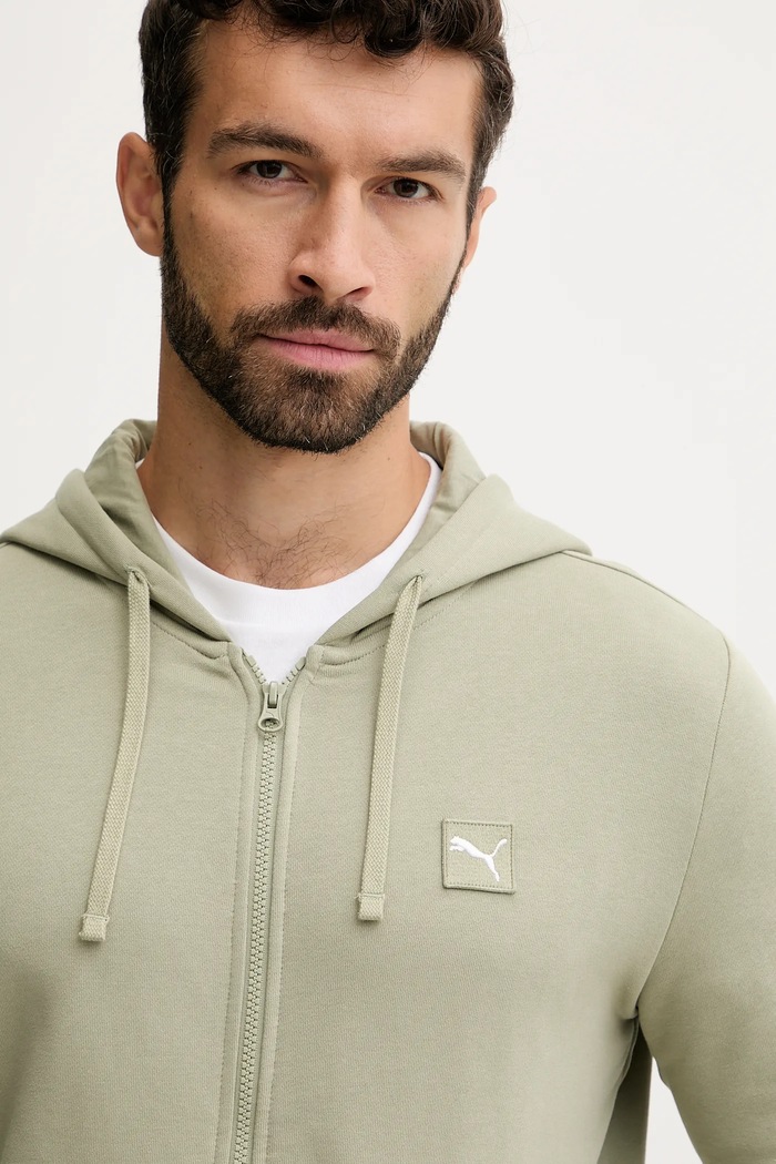 Puma bluza bawełniana zielony 688255