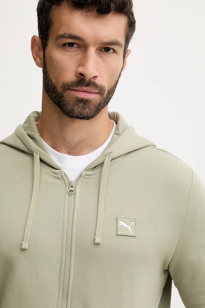 Puma bluza bawełniana zielony 688255