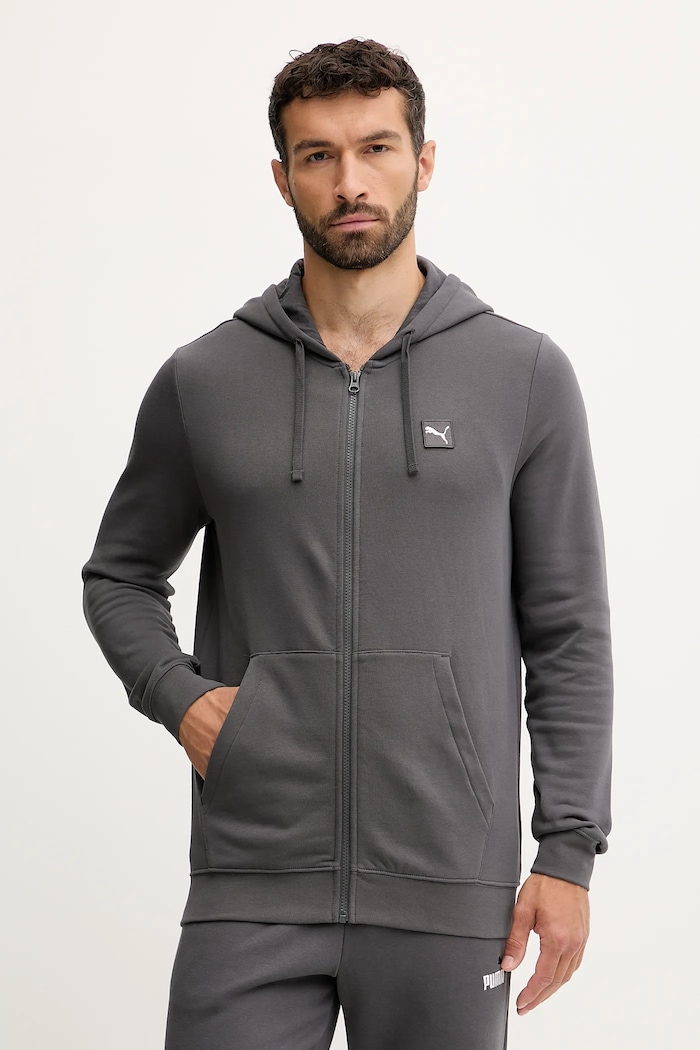 Puma pamut melegítőfelső pamut szürke 688255
