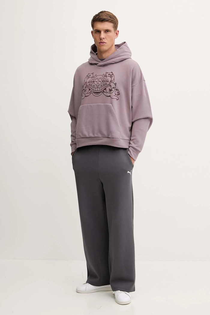 Βαμβακερή μπλούζα Puma PUMA x RIPNDIP 632414 μωβ AW25