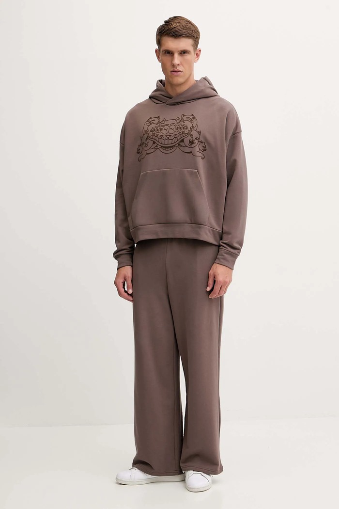 Bombažen pulover Puma PUMA x RIPNDIP 632414 rjava AW25