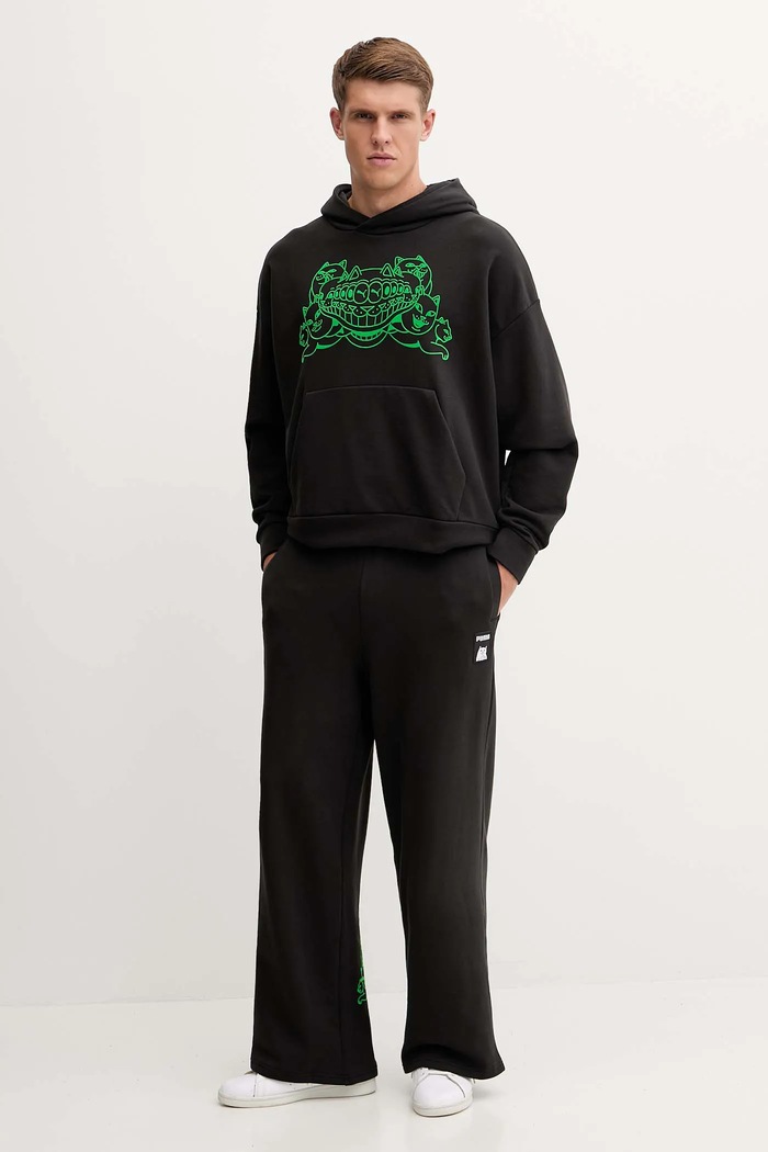 Βαμβακερή μπλούζα Puma PUMA x RIPNDIP 632414 μαύρο AW25