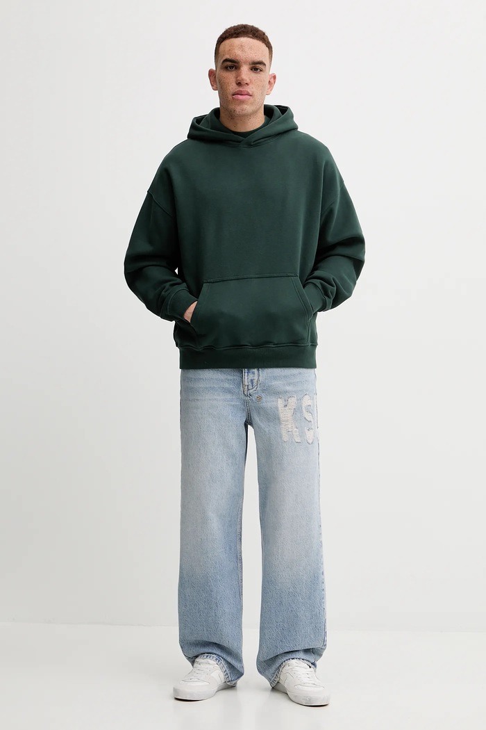 Dukserica Abercrombie & Fitch KI122.5529.300 zelena AW25