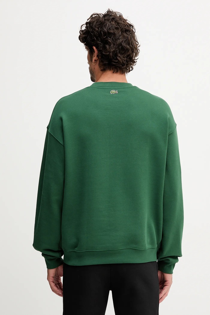 Ρούχα Βαμβακερή μπλούζα Lacoste SH5888 πράσινο
