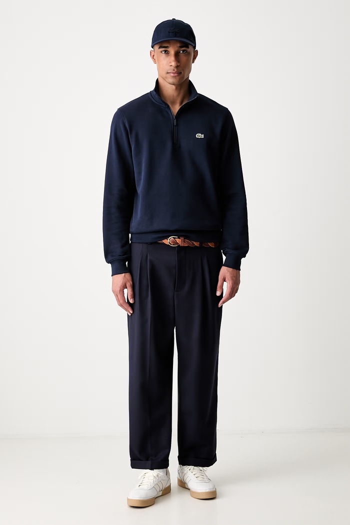Lacoste bluza bawełniana męska SH9774 granatowy AW25