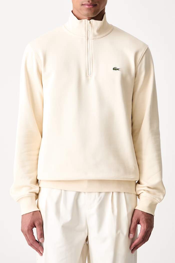 Lacoste bluza męska bawełniana beżowy SH9774