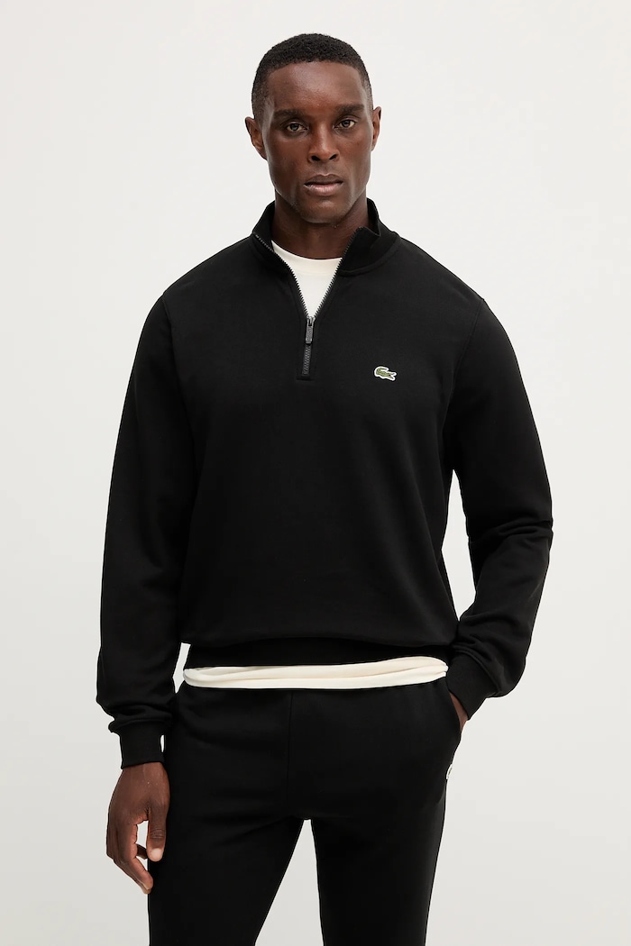 Lacoste cotton sweatshirt cotton black SH9774