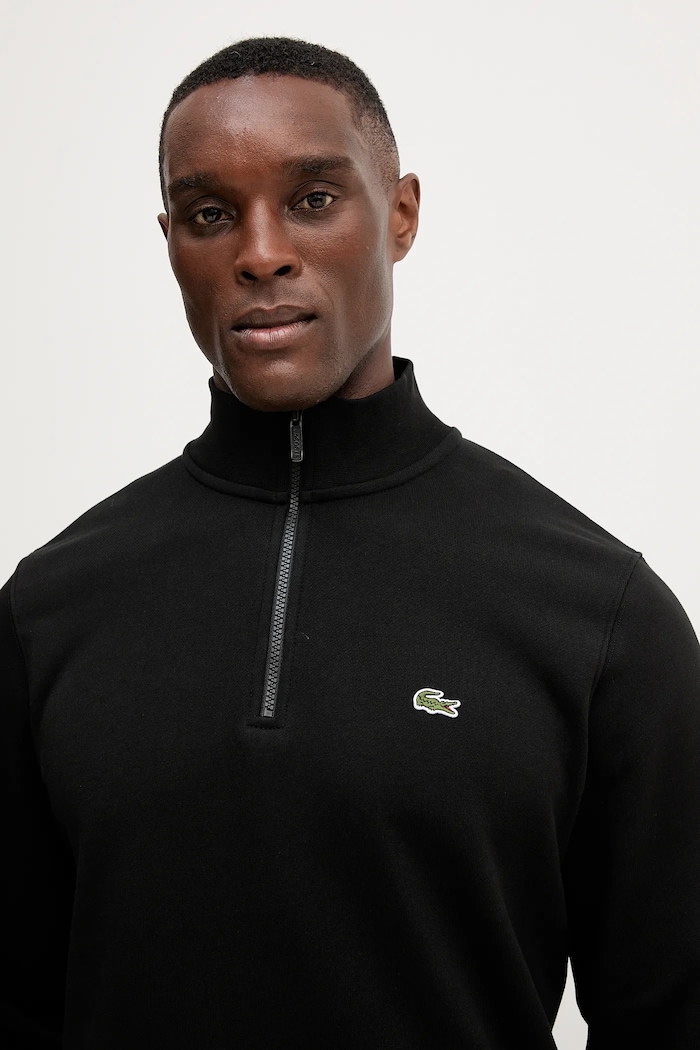 Lacoste cotton sweatshirt black SH9774