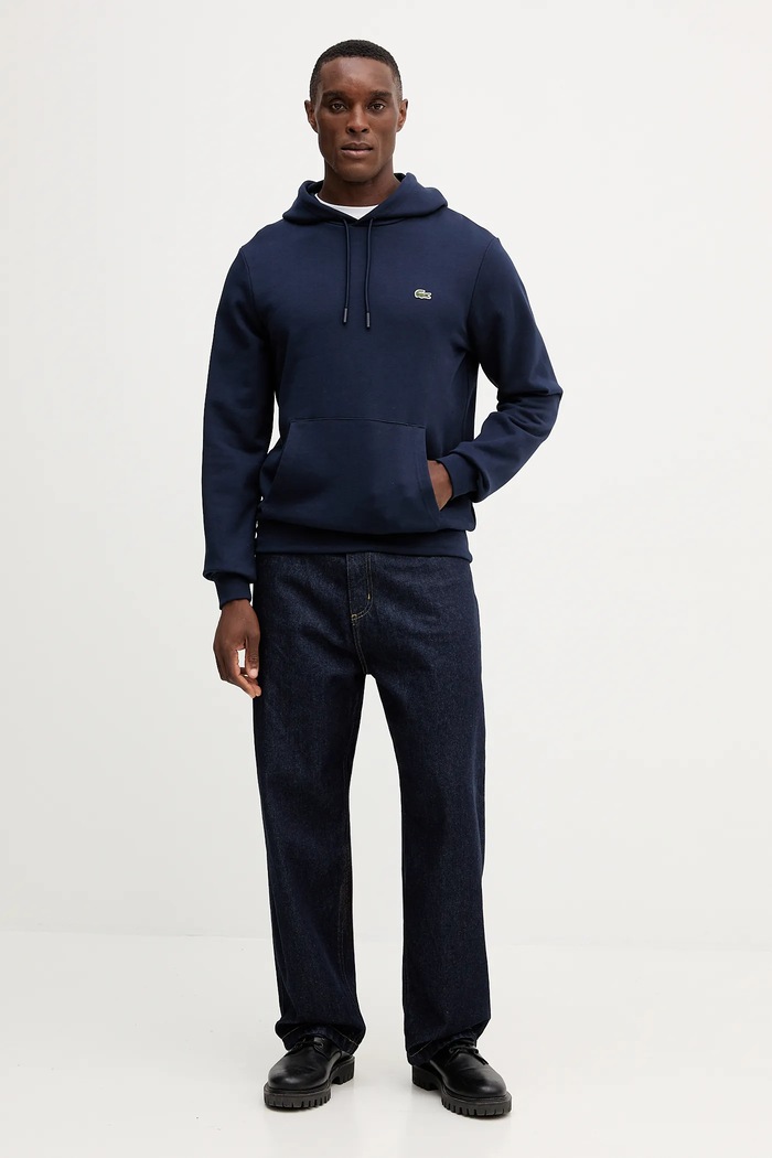 Lacoste bluza bawełniana SH9839 granatowy AW25