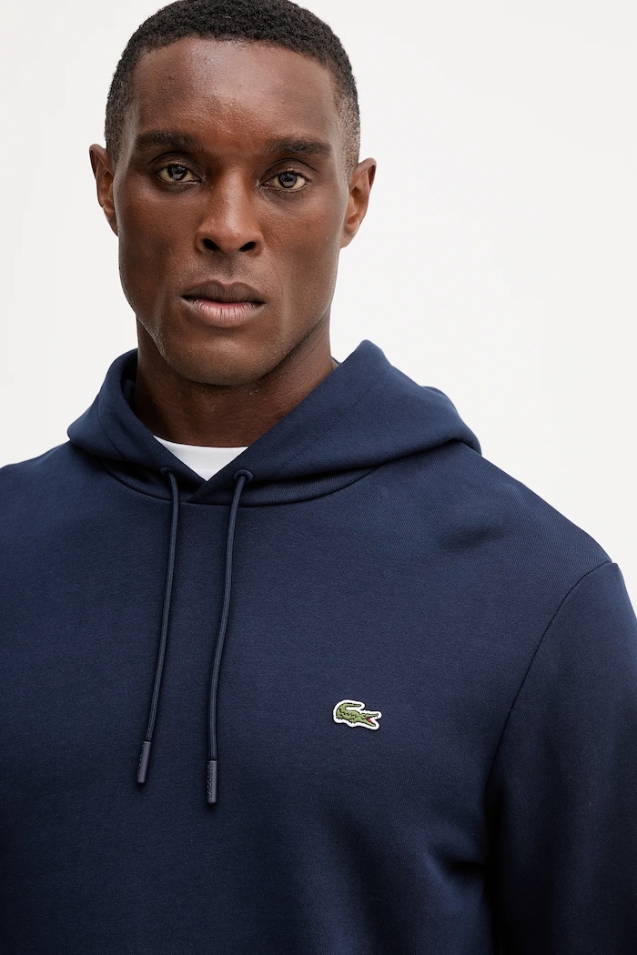 Lacoste bluza bawełniana granatowy SH9839