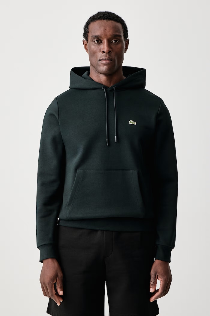 Lacoste Bluza z kapturem męska bawełniana zielony SH9839