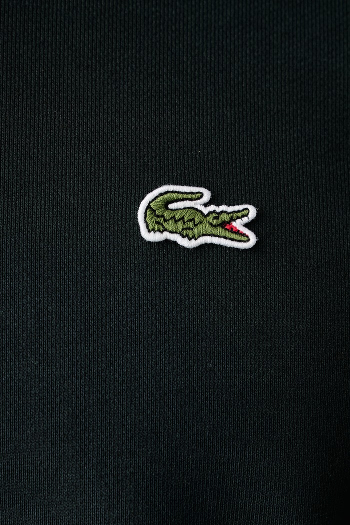 Bluza z kapturem męska bawełniana Lacoste zielony SH9839