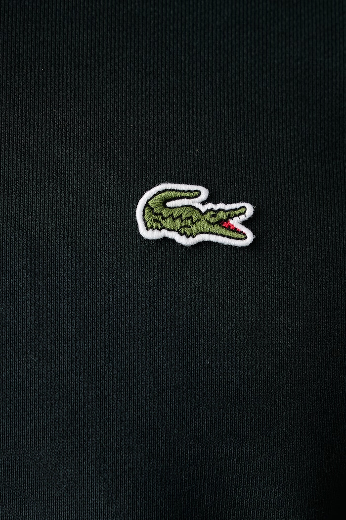Bluza z kapturem męska bawełniana Lacoste zielony SH9839