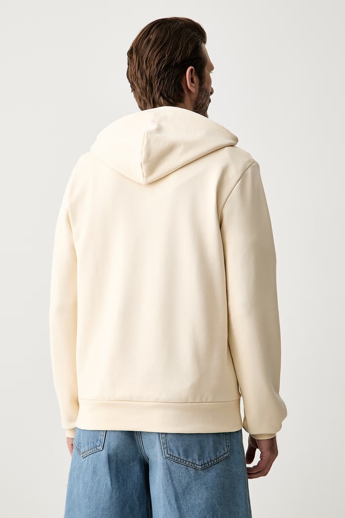 Odzież Lacoste bluza z kapturem męska bawełniana SH9839 beżowy