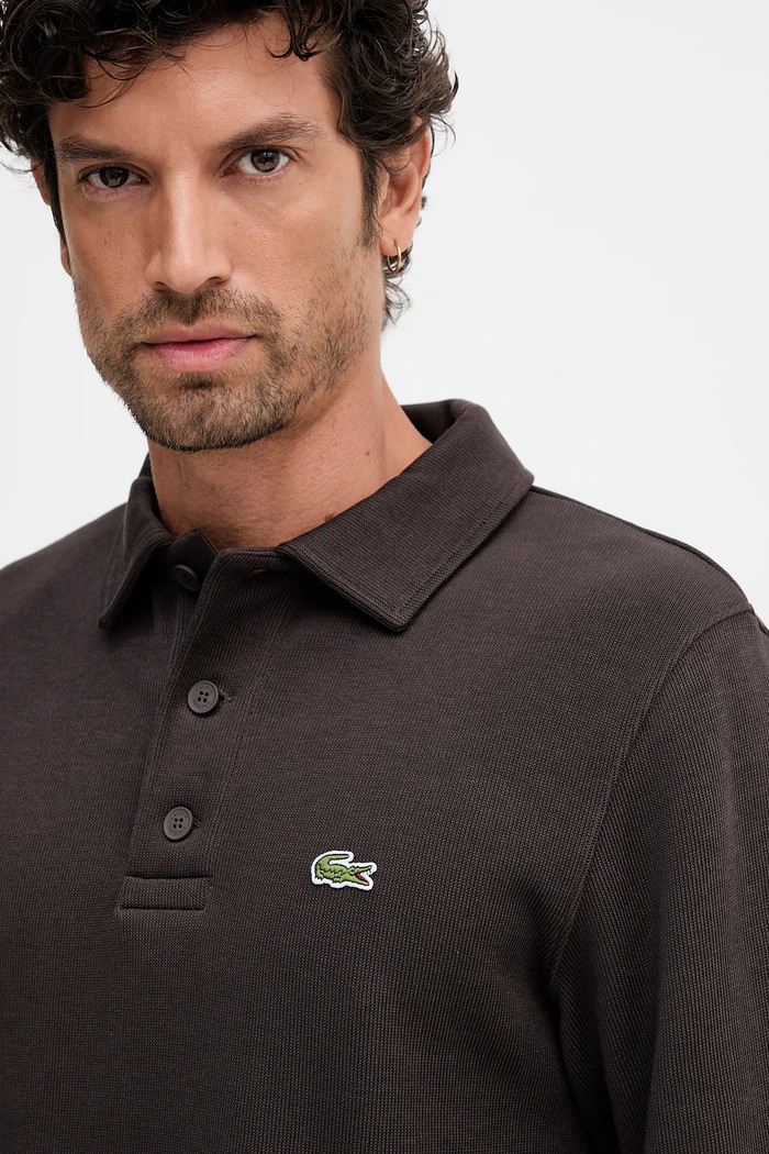 Bavlněná mikina Lacoste hnědá SH5781