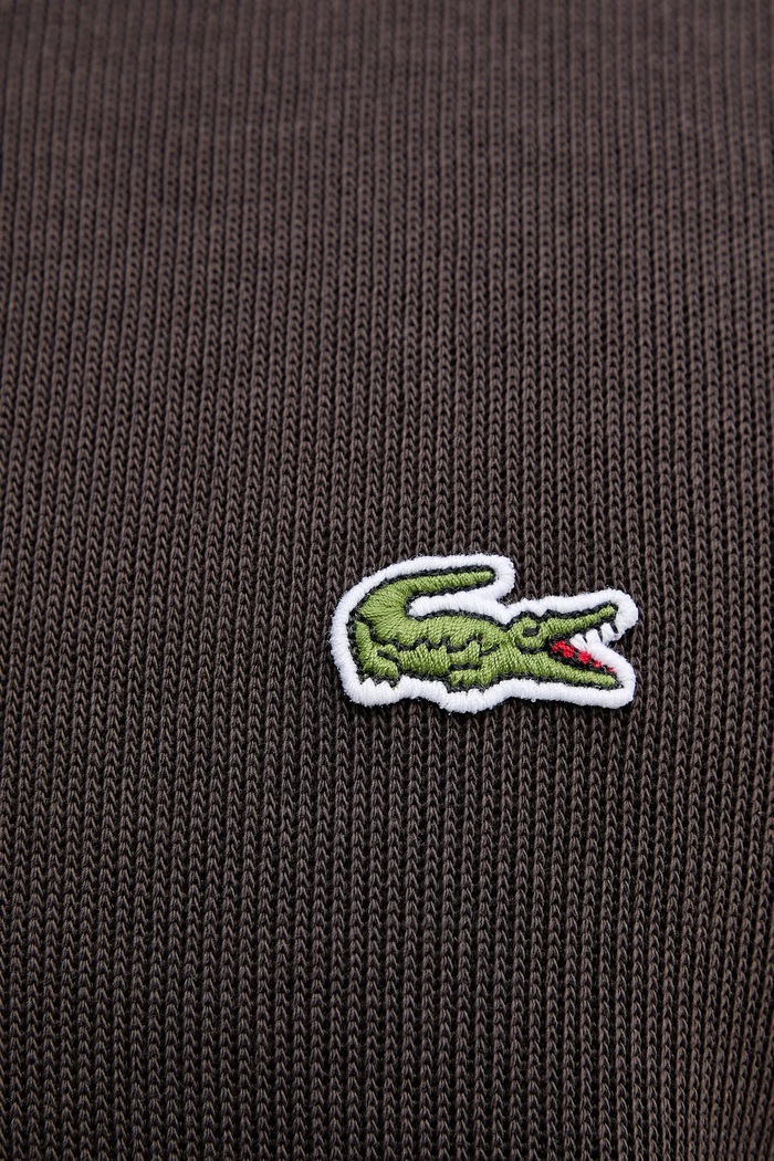 Bavlněná mikina Lacoste SH5781 hnědá