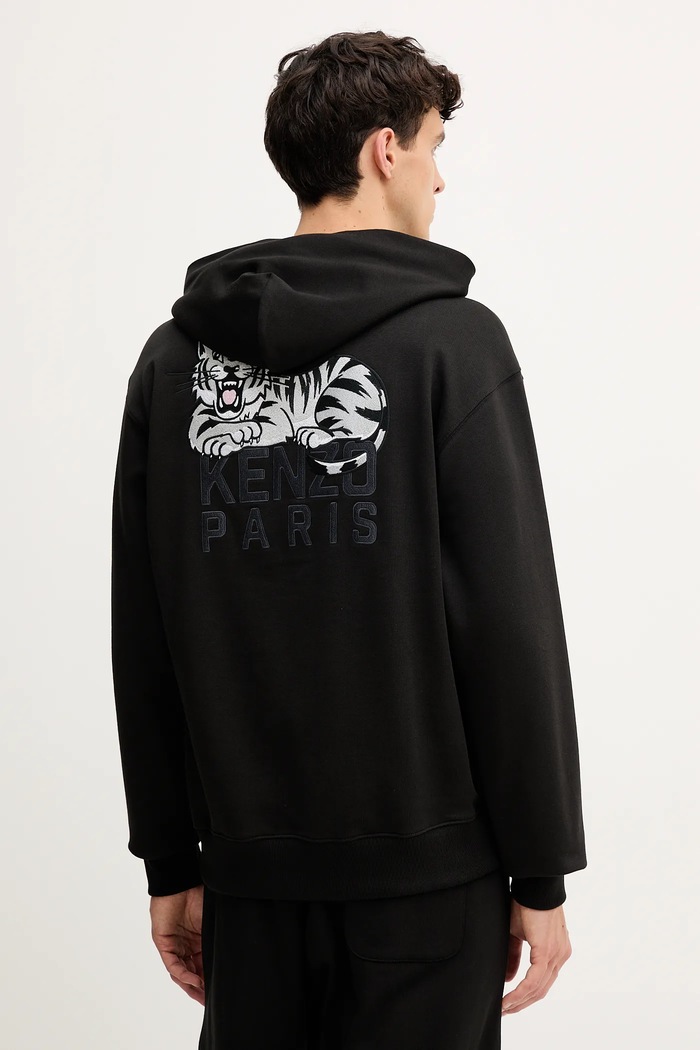 Îmbrăcăminte Kenzo hanorac de bumbac FF65HO2534MF negru