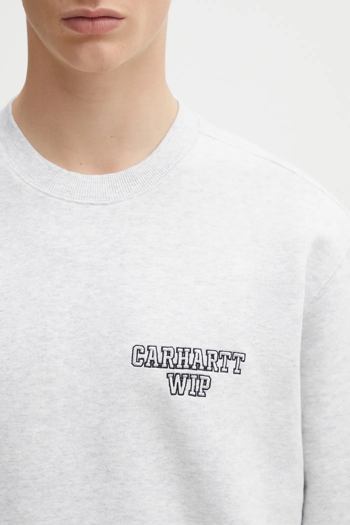 Bavlněná mikina Carhartt WIP Alumni šedá I035190.482XX