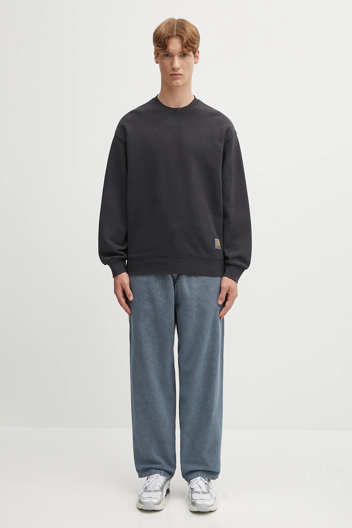 Pamučna dukserica Carhartt WIP Hudson I035186.895F siva