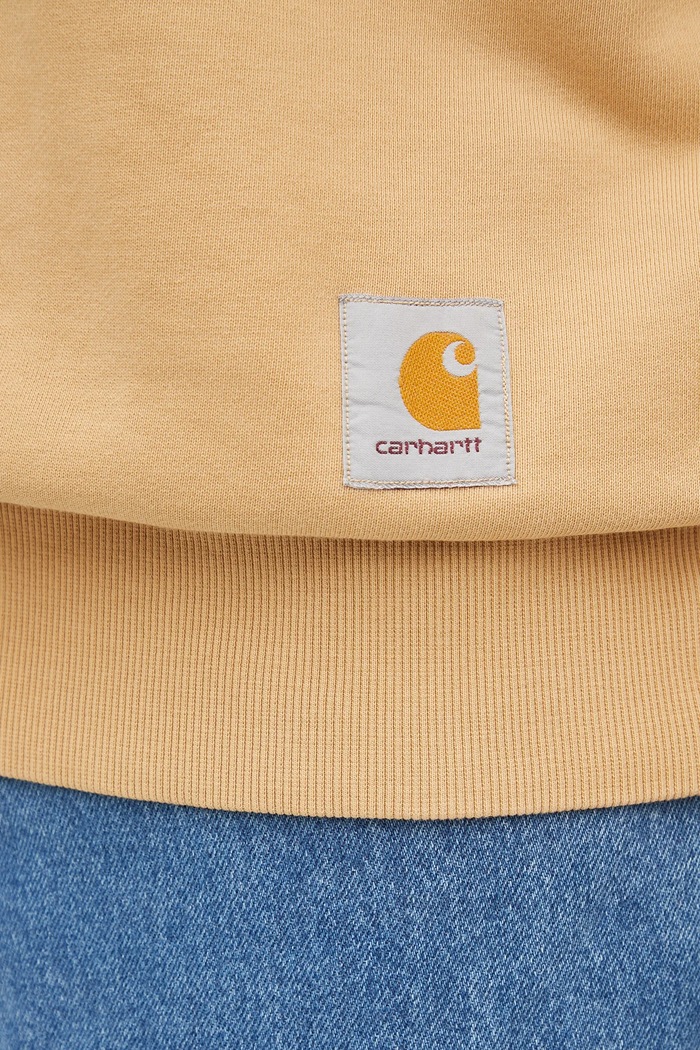 Бавовняна кофта Carhartt WIP Hudson коричневий I035186.07E5F