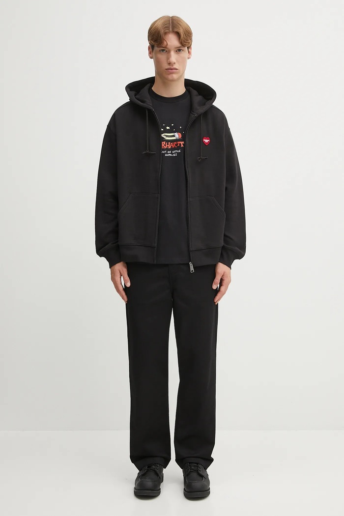 Carhartt WIP sweatshirt Hooded Heart II Hartt I035176.89XX black