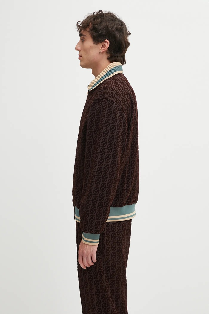 Μπλούζα Drôle de Monsieur La Veste SurvÍtement Monogramme I.SJ008.PL159 καφέ AW25