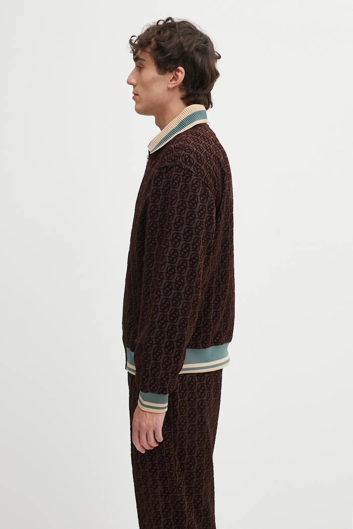 Μπλούζα Drôle de Monsieur La Veste SurvÍtement Monogramme I.SJ008.PL159 καφέ AW25