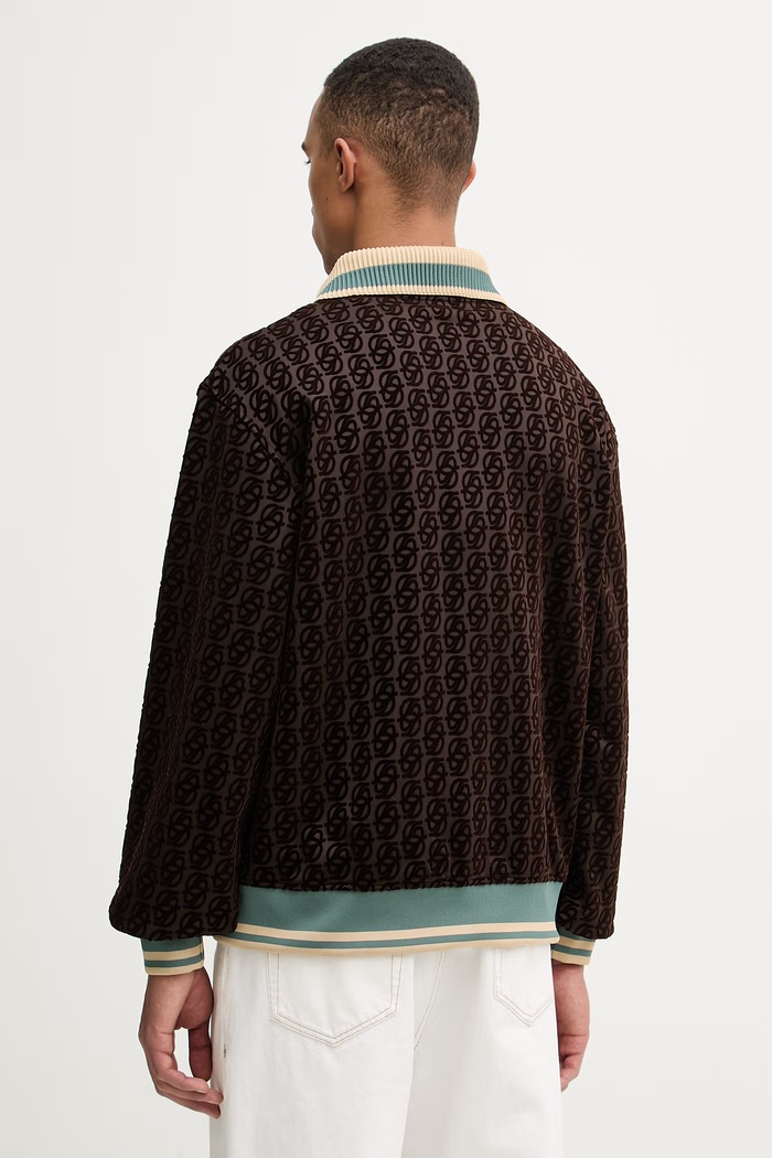 Oblečení Mikina Drôle de Monsieur La Veste SurvÍtement Monogramme I.SJ008.PL159 hnědá