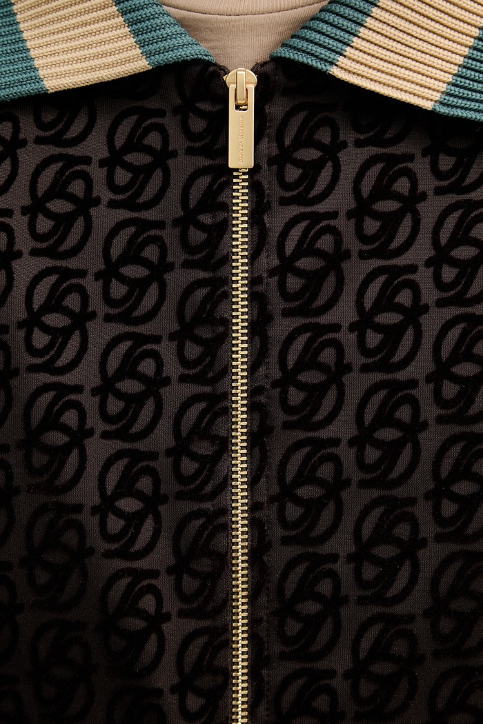 Mikina Drôle de Monsieur La Veste SurvÍtement Monogramme I.SJ008.PL159 hnědá