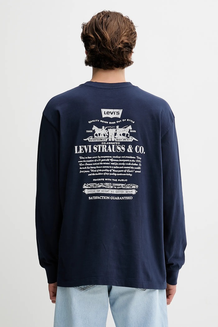 Odzież Levi's bluza bawełniana A6145.0045 granatowy