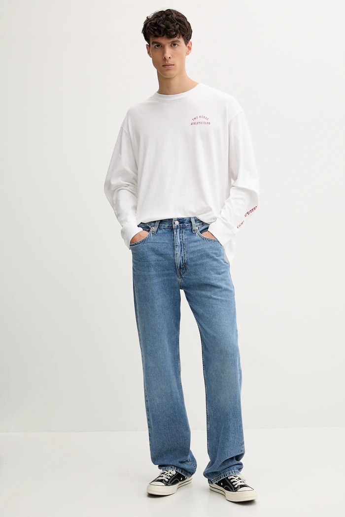 Levi's longsleeve bawełniany A6145.0086 biały AW25