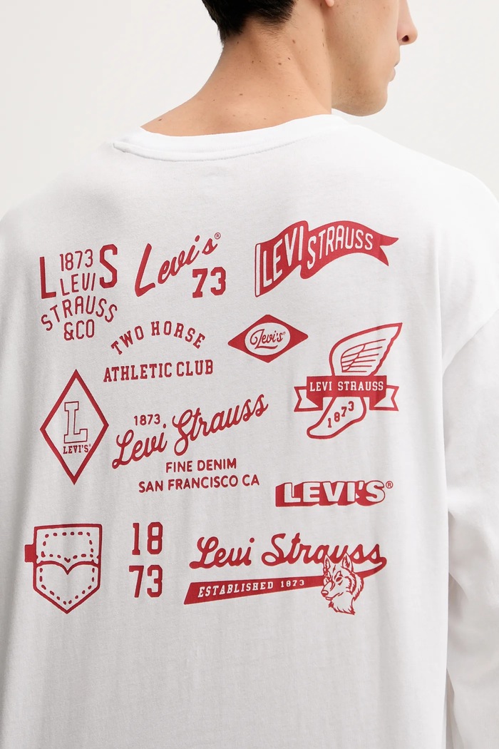 Levi's longsleeve bawełniany A6145.0086 biały