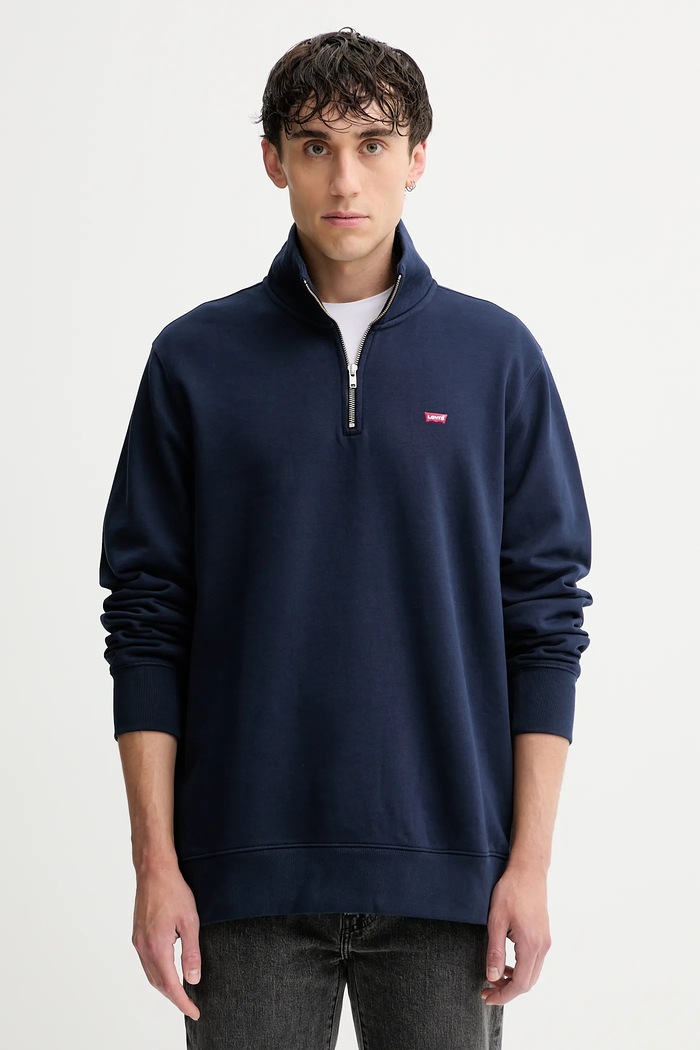 Bavlnená mikina Levi's bavlna tmavomodrá A8606.0005