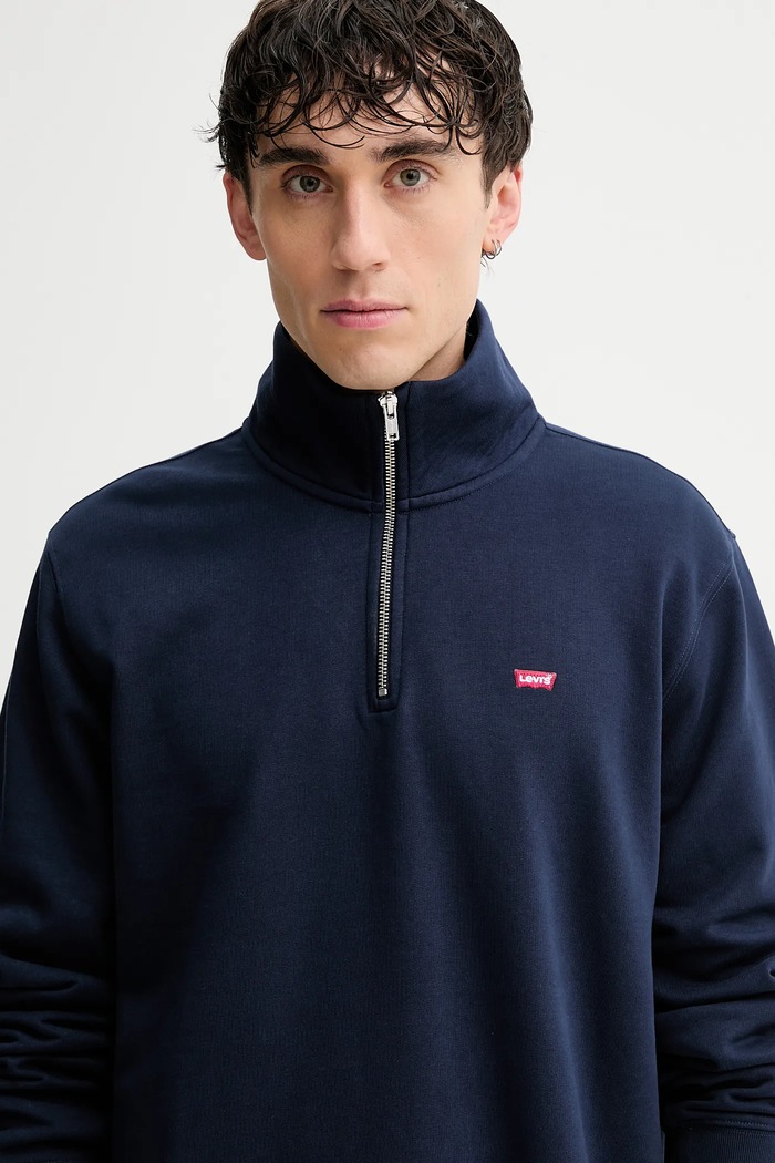 Bavlnená mikina Levi's tmavomodrá A8606.0005