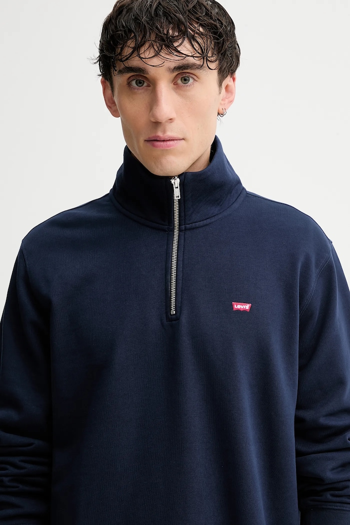 Bavlnená mikina Levi's tmavomodrá A8606.0005