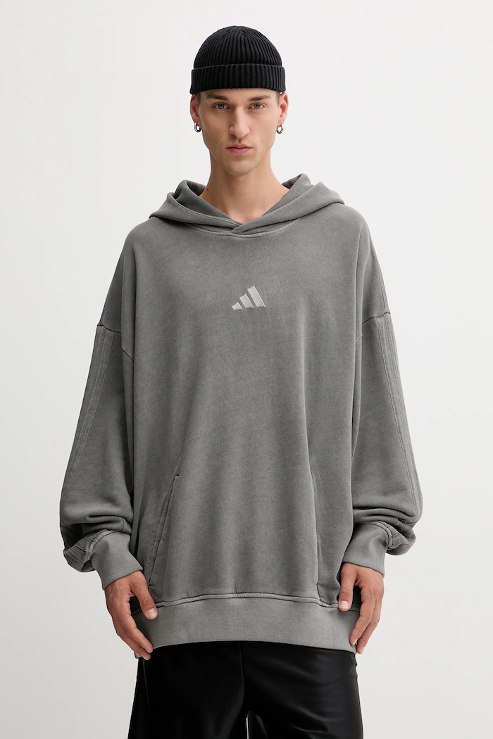 adidas bluza bawełniana ALL SZN bawełna szary JN0617