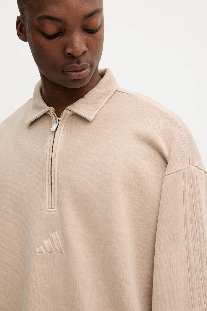 Bavlněná mikina adidas ALL SZN béžová JY1724
