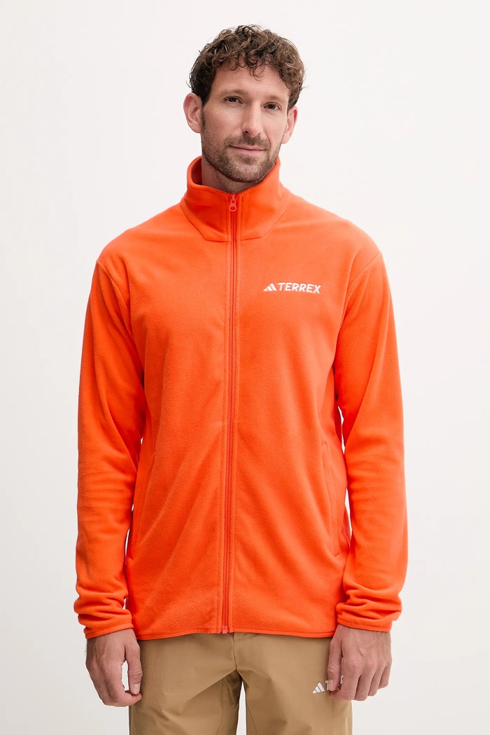 Outdoorová mikina adidas TERREX Multi Essenstials bez kapucne oranžová JM3117
