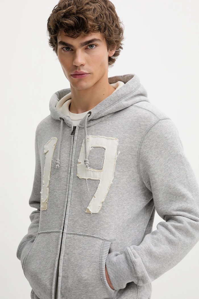 Mikina Hollister Co. sivá KI322.5271.122