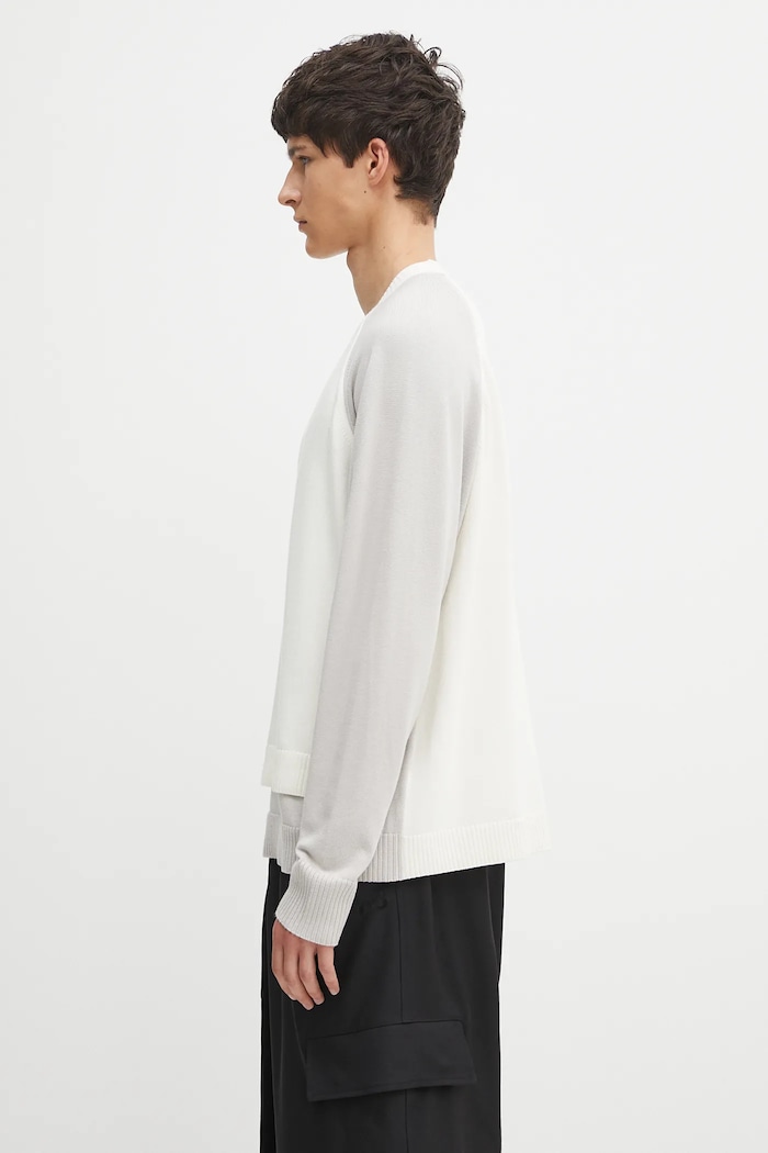 Y-3 maglione Logo Knit KB4642 beige AW25