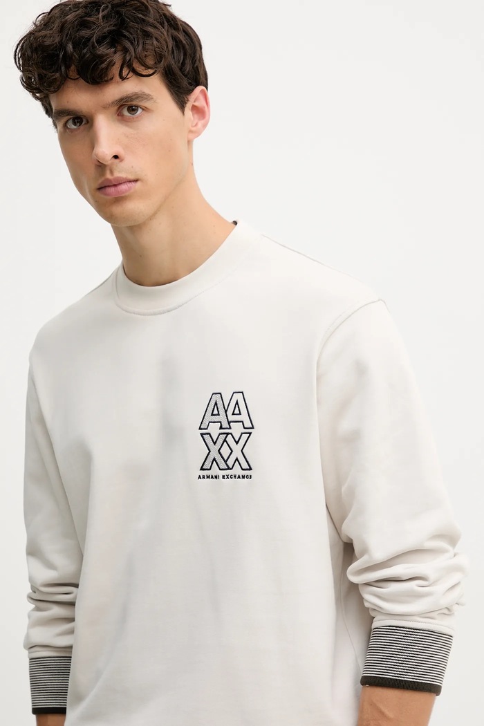Bavlnená mikina Armani Exchange béžová XM001040.AF10830