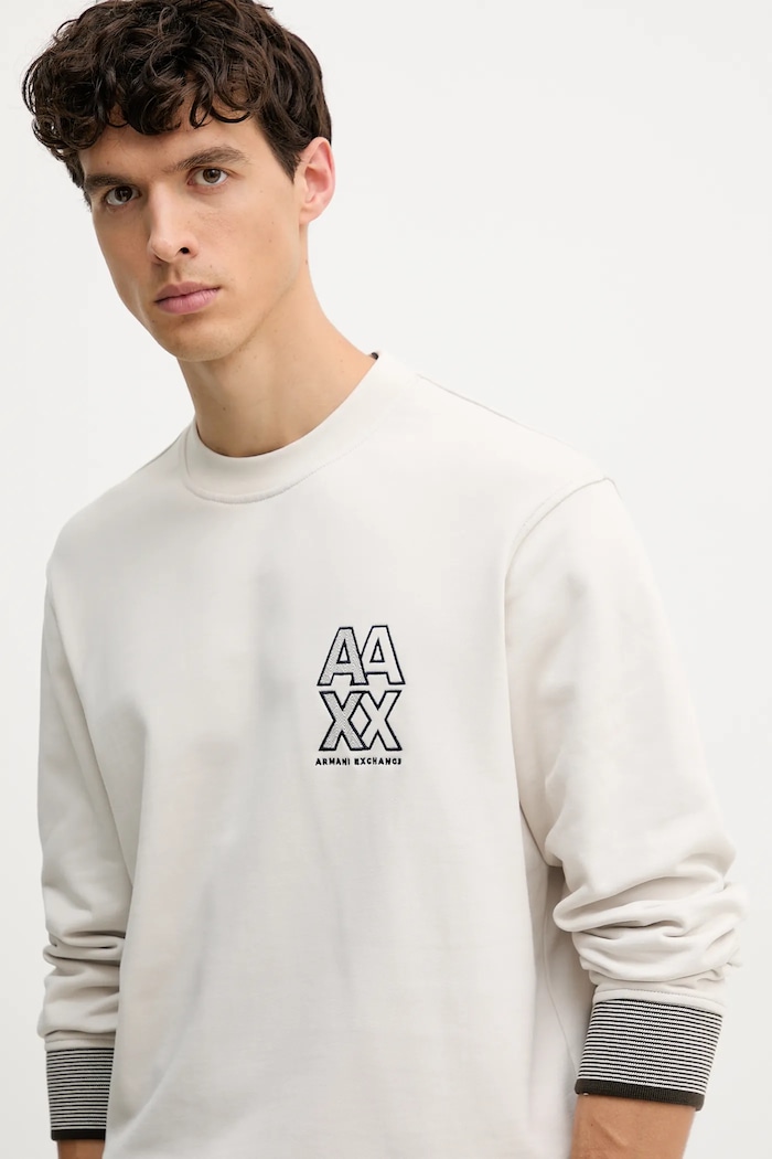 Bavlnená mikina Armani Exchange béžová XM001040.AF10830
